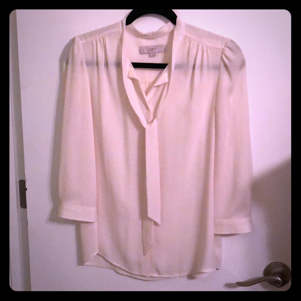 Off White Loft blouse